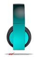 Vinyl Decal Skin Wrap compatible with Original Sony PlayStation 4 Gold Wireless Headphones Smooth Fades Neon Teal Black (PS4 HEADPHONES NOT INCLUDED)
