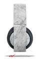 Vinyl Decal Skin Wrap compatible with Original Sony PlayStation 4 Gold Wireless Headphones Marble Granite 09 White Gray (PS4 HEADPHONES NOT INCLUDED)
