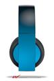 Vinyl Decal Skin Wrap compatible with Original Sony PlayStation 4 Gold Wireless Headphones Smooth Fades Neon Blue Black (PS4 HEADPHONES NOT INCLUDED)
