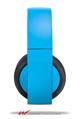 Vinyl Decal Skin Wrap compatible with Original Sony PlayStation 4 Gold Wireless Headphones Solids Collection Blue Neon (PS4 HEADPHONES NOT INCLUDED)