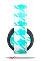 Vinyl Decal Skin Wrap compatible with Original Sony PlayStation 4 Gold Wireless Headphones Houndstooth Neon Teal (PS4 HEADPHONES NOT INCLUDED)