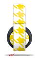 Vinyl Decal Skin Wrap compatible with Original Sony PlayStation 4 Gold Wireless Headphones Houndstooth Yellow (PS4 HEADPHONES NOT INCLUDED)