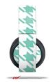 Vinyl Decal Skin Wrap compatible with Original Sony PlayStation 4 Gold Wireless Headphones Houndstooth Seafoam Green (PS4 HEADPHONES NOT INCLUDED)