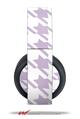 Vinyl Decal Skin Wrap compatible with Original Sony PlayStation 4 Gold Wireless Headphones Houndstooth Lavender (PS4 HEADPHONES NOT INCLUDED)