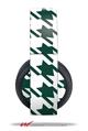 Vinyl Decal Skin Wrap compatible with Original Sony PlayStation 4 Gold Wireless Headphones Houndstooth Hunter Green (PS4 HEADPHONES NOT INCLUDED)