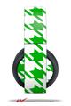 Vinyl Decal Skin Wrap compatible with Original Sony PlayStation 4 Gold Wireless Headphones Houndstooth Green (PS4 HEADPHONES NOT INCLUDED)