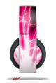 Vinyl Decal Skin Wrap compatible with Original Sony PlayStation 4 Gold Wireless Headphones Lightning Pink (PS4 HEADPHONES NOT INCLUDED)