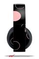 Vinyl Decal Skin Wrap compatible with Original Sony PlayStation 4 Gold Wireless Headphones Lots of Dots Pink on Black (PS4 HEADPHONES NOT INCLUDED)