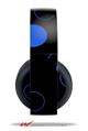 Vinyl Decal Skin Wrap compatible with Original Sony PlayStation 4 Gold Wireless Headphones Lots of Dots Blue on Black (PS4 HEADPHONES NOT INCLUDED)