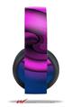 Vinyl Decal Skin Wrap compatible with Original Sony PlayStation 4 Gold Wireless Headphones Alecias Swirl 01 Purple (PS4 HEADPHONES NOT INCLUDED)