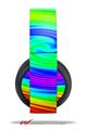 Vinyl Decal Skin Wrap compatible with Original Sony PlayStation 4 Gold Wireless Headphones Rainbow Swirl (PS4 HEADPHONES NOT INCLUDED)