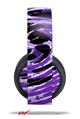 Vinyl Decal Skin Wrap compatible with Original Sony PlayStation 4 Gold Wireless Headphones Alecias Swirl 02 Purple (PS4 HEADPHONES NOT INCLUDED)