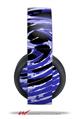 Vinyl Decal Skin Wrap compatible with Original Sony PlayStation 4 Gold Wireless Headphones Alecias Swirl 02 Blue (PS4 HEADPHONES NOT INCLUDED)