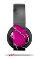 Vinyl Decal Skin Wrap compatible with Original Sony PlayStation 4 Gold Wireless Headphones Barbwire Heart Hot Pink (PS4 HEADPHONES NOT INCLUDED)