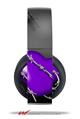 Vinyl Decal Skin Wrap compatible with Original Sony PlayStation 4 Gold Wireless Headphones Barbwire Heart Purple (PS4 HEADPHONES NOT INCLUDED)