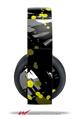 Vinyl Decal Skin Wrap compatible with Original Sony PlayStation 4 Gold Wireless Headphones Abstract 02 Yellow (PS4 HEADPHONES NOT INCLUDED)