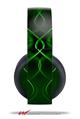 Vinyl Decal Skin Wrap compatible with Original Sony PlayStation 4 Gold Wireless Headphones Abstract 01 Green (PS4 HEADPHONES NOT INCLUDED)