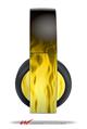 Vinyl Decal Skin Wrap compatible with Original Sony PlayStation 4 Gold Wireless Headphones Fire Yellow (PS4 HEADPHONES NOT INCLUDED)
