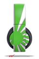 Vinyl Decal Skin Wrap compatible with Original Sony PlayStation 4 Gold Wireless Headphones Rising Sun Japanese Flag Green (PS4 HEADPHONES NOT INCLUDED)