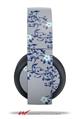 Vinyl Decal Skin Wrap compatible with Original Sony PlayStation 4 Gold Wireless Headphones Victorian Design Blue (PS4 HEADPHONES NOT INCLUDED)