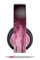 Vinyl Decal Skin Wrap compatible with Original Sony PlayStation 4 Gold Wireless Headphones Fire Pink (PS4 HEADPHONES NOT INCLUDED)