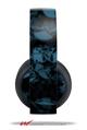 Vinyl Decal Skin Wrap compatible with Original Sony PlayStation 4 Gold Wireless Headphones Skulls Confetti Blue (PS4 HEADPHONES NOT INCLUDED)