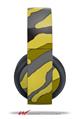 Vinyl Decal Skin Wrap compatible with Original Sony PlayStation 4 Gold Wireless Headphones Camouflage Yellow (PS4 HEADPHONES NOT INCLUDED)