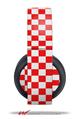 Vinyl Decal Skin Wrap compatible with Original Sony PlayStation 4 Gold Wireless Headphones Checkered Canvas Red and White (PS4 HEADPHONES NOT INCLUDED)