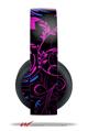 Vinyl Decal Skin Wrap compatible with Original Sony PlayStation 4 Gold Wireless Headphones Twisted Garden Hot Pink and Blue (PS4 HEADPHONES NOT INCLUDED)