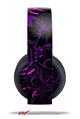 Vinyl Decal Skin Wrap compatible with Original Sony PlayStation 4 Gold Wireless Headphones Twisted Garden Purple and Hot Pink (PS4 HEADPHONES NOT INCLUDED)