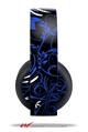 Vinyl Decal Skin Wrap compatible with Original Sony PlayStation 4 Gold Wireless Headphones Twisted Garden Blue and White (PS4 HEADPHONES NOT INCLUDED)