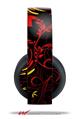 Vinyl Decal Skin Wrap compatible with Original Sony PlayStation 4 Gold Wireless Headphones Twisted Garden Red and Yellow (PS4 HEADPHONES NOT INCLUDED)
