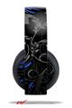 Vinyl Decal Skin Wrap compatible with Original Sony PlayStation 4 Gold Wireless Headphones Twisted Garden Gray and Blue (PS4 HEADPHONES NOT INCLUDED)