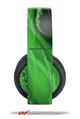 Vinyl Decal Skin Wrap compatible with Original Sony PlayStation 4 Gold Wireless Headphones Mystic Vortex Green (PS4 HEADPHONES NOT INCLUDED)