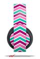 Vinyl Decal Skin Wrap compatible with Original Sony PlayStation 4 Gold Wireless Headphones Zig Zag Teal Pink Purple (PS4 HEADPHONES NOT INCLUDED)