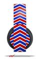 Vinyl Decal Skin Wrap compatible with Original Sony PlayStation 4 Gold Wireless Headphones Zig Zag Red White and Blue (PS4 HEADPHONES NOT INCLUDED)