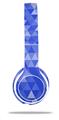 WraptorSkinz Skin Decal Wrap compatible with Beats Solo 2 WIRED Headphones Triangle Mosaic Blue Skin Only (HEADPHONES NOT INCLUDED)