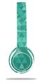 WraptorSkinz Skin Decal Wrap compatible with Beats Solo 2 WIRED Headphones Triangle Mosaic Seafoam Green Skin Only (HEADPHONES NOT INCLUDED)