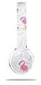 WraptorSkinz Skin Decal Wrap compatible with Beats Solo 2 WIRED Headphones Flamingos on White Skin Only (HEADPHONES NOT INCLUDED)