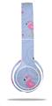 WraptorSkinz Skin Decal Wrap compatible with Beats Solo 2 WIRED Headphones Flamingos on Blue Skin Only (HEADPHONES NOT INCLUDED)