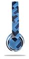 WraptorSkinz Skin Decal Wrap compatible with Beats Solo 2 WIRED Headphones Retro Houndstooth Blue Skin Only (HEADPHONES NOT INCLUDED)