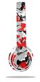 WraptorSkinz Skin Decal Wrap compatible with Beats Solo 2 WIRED Headphones Sexy Girl Silhouette Camo Red Skin Only (HEADPHONES NOT INCLUDED)