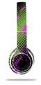 WraptorSkinz Skin Decal Wrap compatible with Beats Solo 2 WIRED Headphones Halftone Splatter Hot Pink Green Skin Only (HEADPHONES NOT INCLUDED)