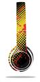 WraptorSkinz Skin Decal Wrap compatible with Beats Solo 2 WIRED Headphones Halftone Splatter Yellow Red Skin Only (HEADPHONES NOT INCLUDED)