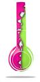 WraptorSkinz Skin Decal Wrap compatible with Beats Solo 2 WIRED Headphones Ripped Colors Hot Pink Neon Green Skin Only (HEADPHONES NOT INCLUDED)