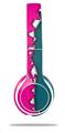 WraptorSkinz Skin Decal Wrap compatible with Beats Solo 2 WIRED Headphones Ripped Colors Hot Pink Seafoam Green Skin Only (HEADPHONES NOT INCLUDED)