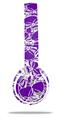 WraptorSkinz Skin Decal Wrap compatible with Beats Solo 2 WIRED Headphones Scattered Skulls Purple Skin Only (HEADPHONES NOT INCLUDED)
