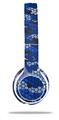 WraptorSkinz Skin Decal Wrap compatible with Beats Solo 2 WIRED Headphones HEX Mesh Camo 01 Blue Bright Skin Only (HEADPHONES NOT INCLUDED)