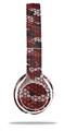 WraptorSkinz Skin Decal Wrap compatible with Beats Solo 2 WIRED Headphones HEX Mesh Camo 01 Red Skin Only (HEADPHONES NOT INCLUDED)