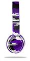 WraptorSkinz Skin Decal Wrap compatible with Beats Solo 2 WIRED Headphones WraptorCamo Digital Camo Purple Skin Only (HEADPHONES NOT INCLUDED)